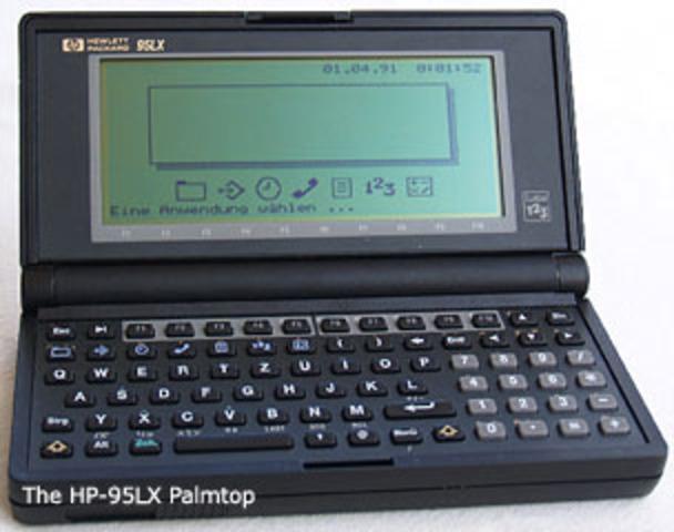 HP 95LX was pocket PC with MSDOS as keyboard