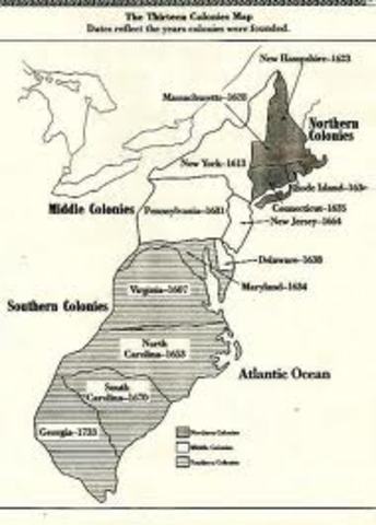 13 colonies founded