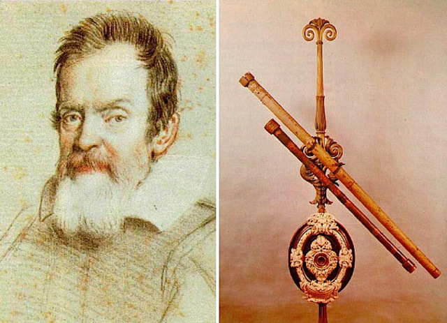 Galileo builds the first telescope.