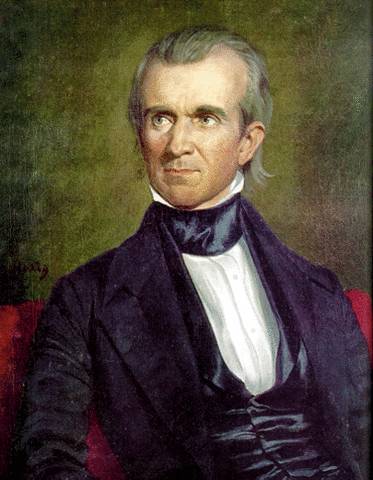 James K Polk was elected president.