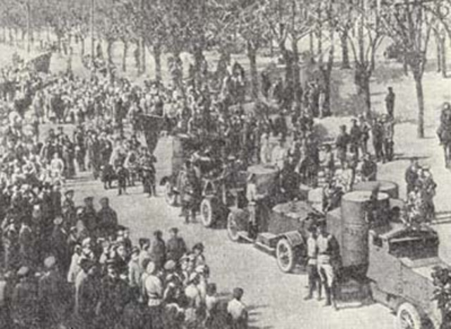 The civil war ends with Lenin's victory