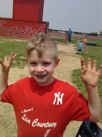 baseball. "everyone put your hands up!"