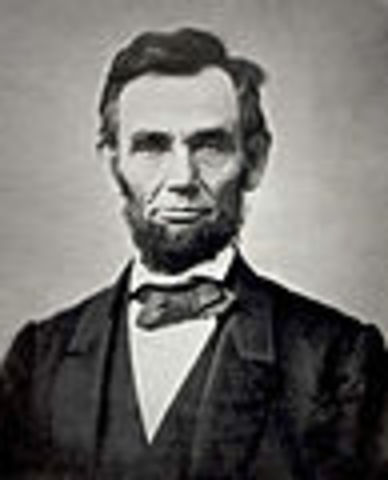Abraham Lincoln is re-elected President of the United States