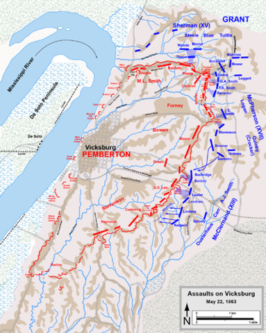 Vicksburg Surrendurs to Ulysses S. Grant