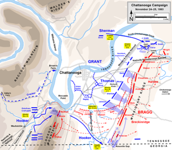The Battle of Chattanooga - Grant lifts the Siege of Chattanooga