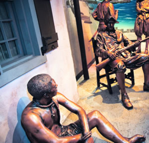1st slaves arrived in jamestown