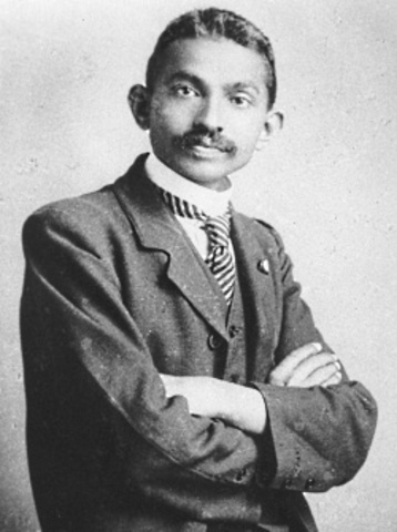Gandhi Travels to London to Study Law.