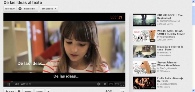 Un ejemplo sobre como llevar las ideas a la escritura