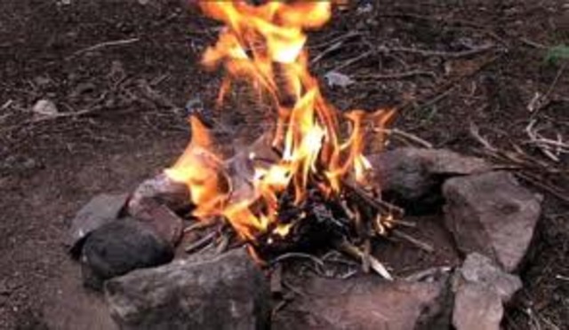 The Fire made him happy