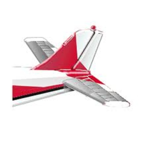 The tail of the plane