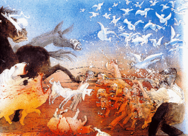 Tahe battle of the cow  shed