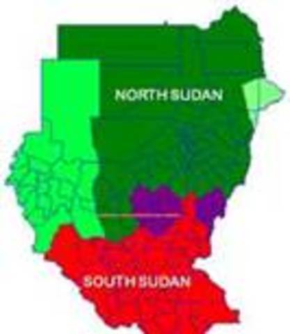 Sudan splits into Sudan and South Sudan