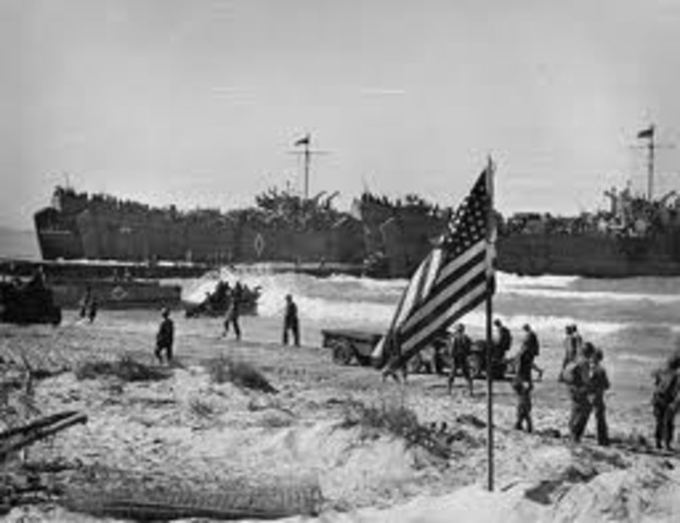 Ingelesen eta amerikarren lehorreratzea Sizilian.