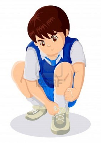 Je appris comment je veut attacher mes souliers