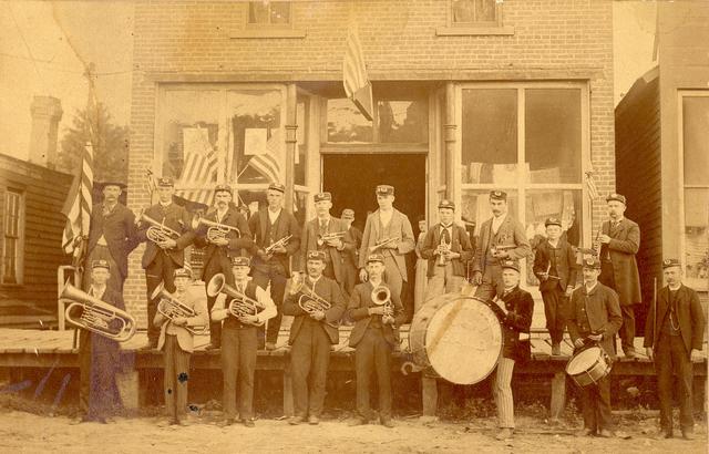 Bands play for tropps and local towns to raise morale