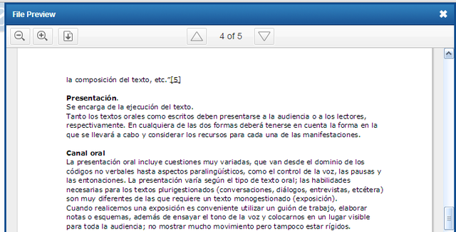 Propiedades del texto aumentado