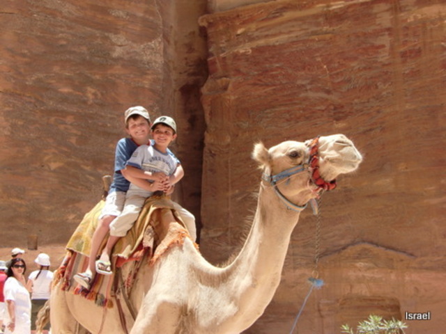 my first ride with a camel