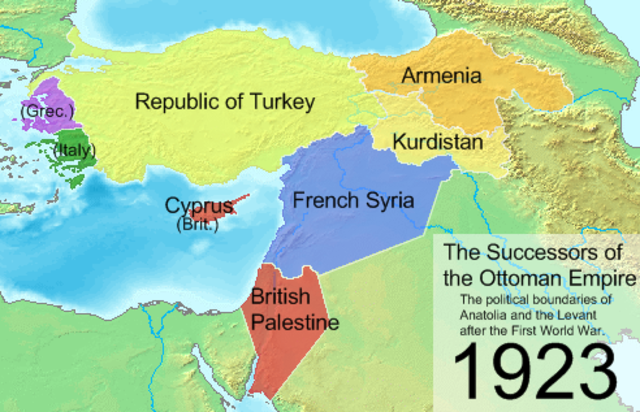 Ottoman empire collapses into turkey