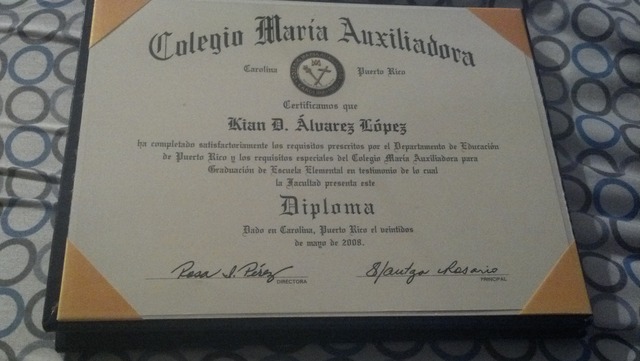 My eighth grade graduation