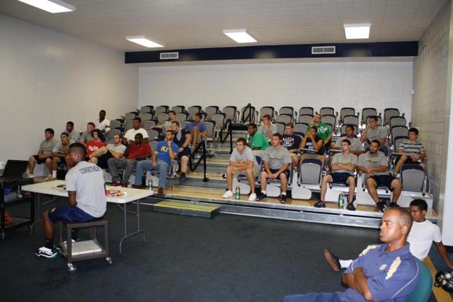 Ben Wolf gose out for the football team.