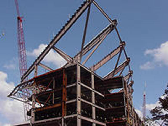 Steel construction begins