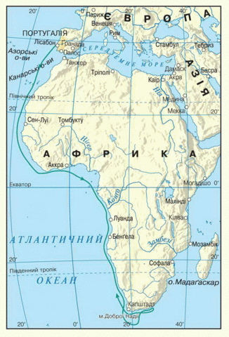 Dias' voyage into Indian Ocean