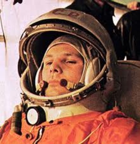 1st time man sent into space-Yuri Gagarin Soviet Union