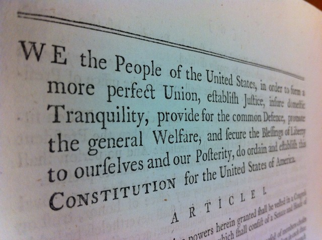The beginning of the Constitution