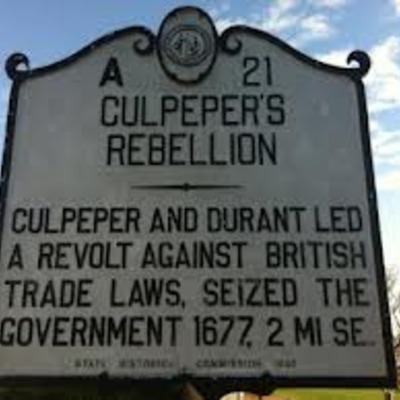 Timeline: culpeper's rebellion