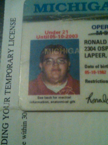 My Driver's license and my first real job
