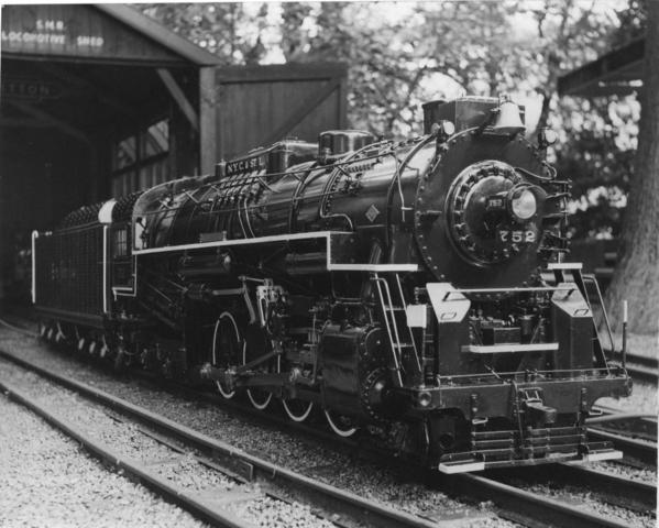 Steam powered locomotive runs.