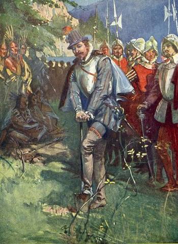 Sir Humphrey Gilbert Claims Newfoundland (Canada) for England.