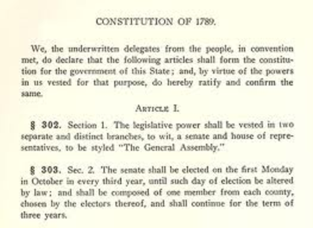 Constitution Passed 1789