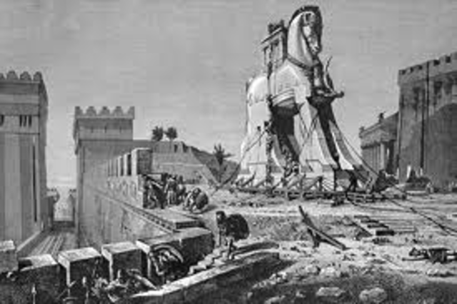 the trojan horse is brought into the city