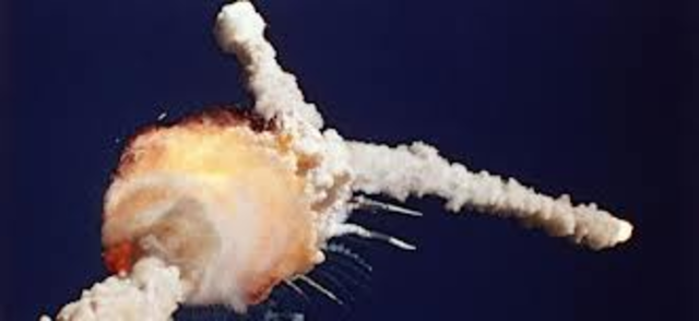 The Challenger explodes in the U.S