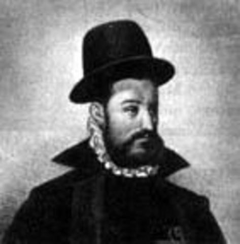 Llegada del tercer virrey de la Nueva España, Gastón de Peralta