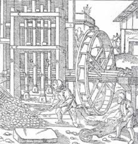 Thomas Cotchett and George Sorocold built a silk mill powered by waterwheel