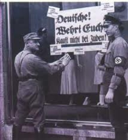 Nazis boycott Jewish stores
