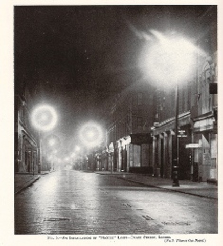 First Public Street Lighting Using Gas