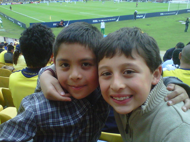 Me and my best friend in a football match