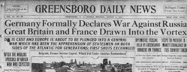 Germany declares war on Russia,