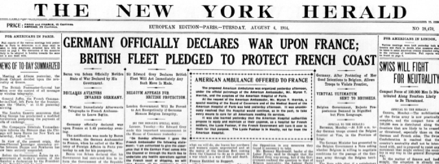 Germany declares war on France