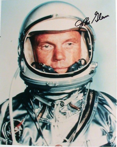 John H. Glenn was the first American to orbit the earth . (U..S.A)