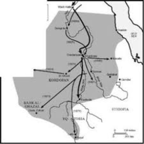 The British invade Sudan.