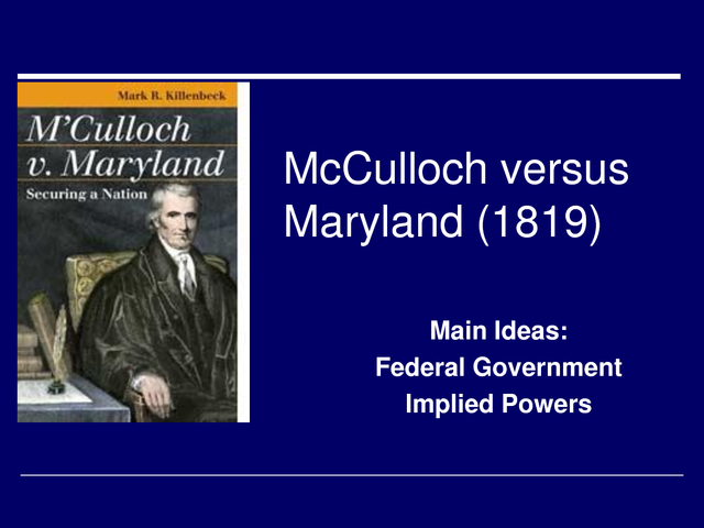 McCullouch v. Maryland