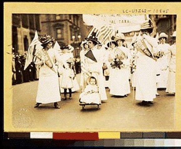 Suffrage parade in New York City