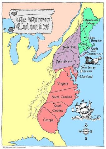 Seven of the 13 colonies