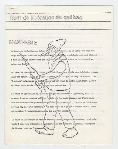 Spread of the FLQ's Manifesto