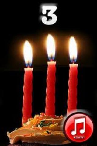 Cumplo tres añitos