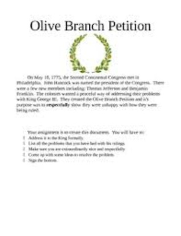 The Olive Branch Petition